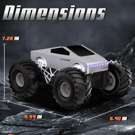 Innofans RC car with LED headlights for safe nighttime driving.