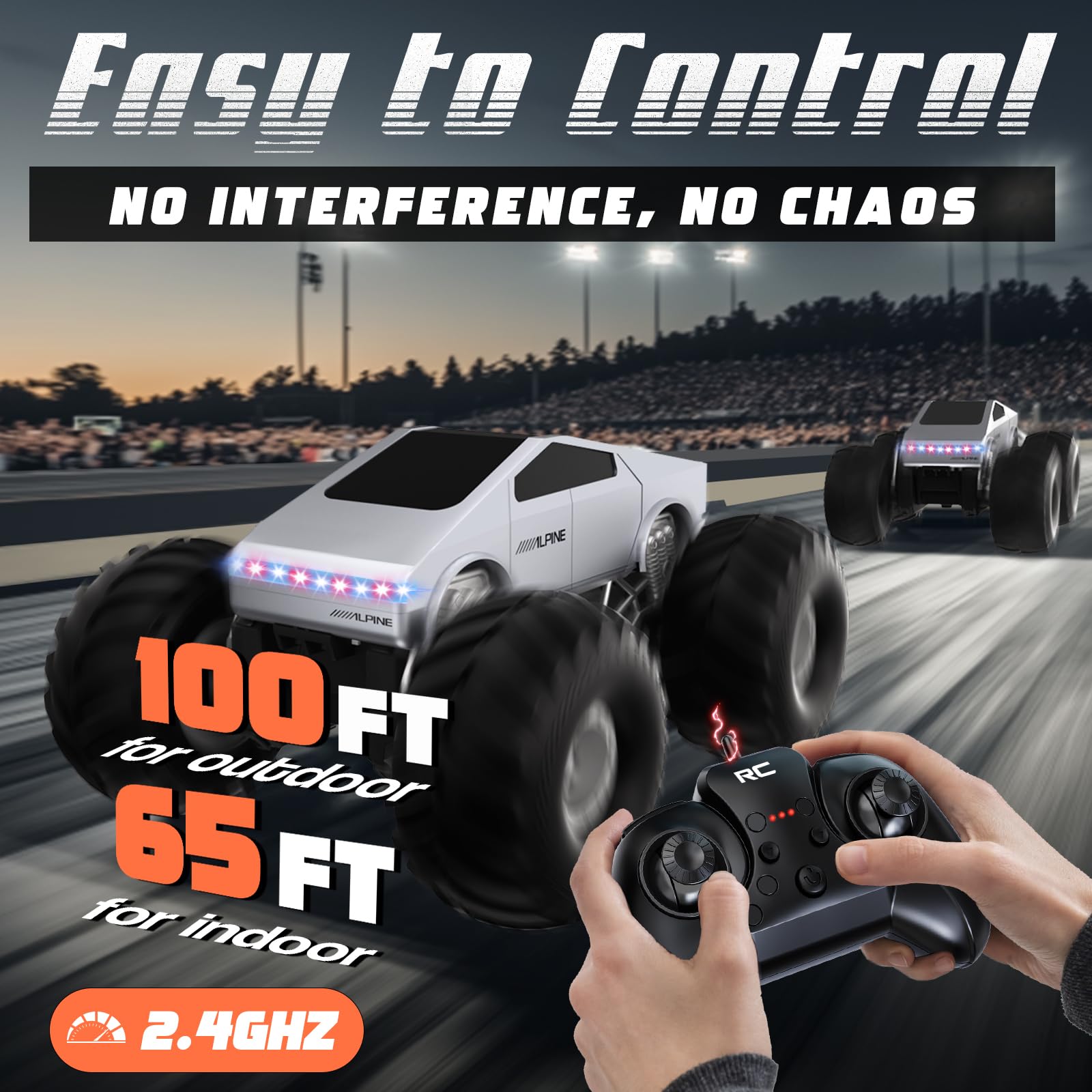 Innofans RC car remote control for easy beginner-friendly operation.