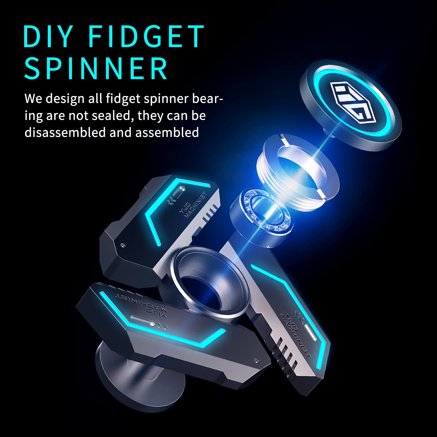 Durable INNÔPLUS metal body spinner with smooth rotation.