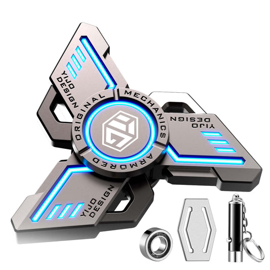 INNÔPLUS fidget spinner in rotation, smooth motion supports focus and calm during tasks.