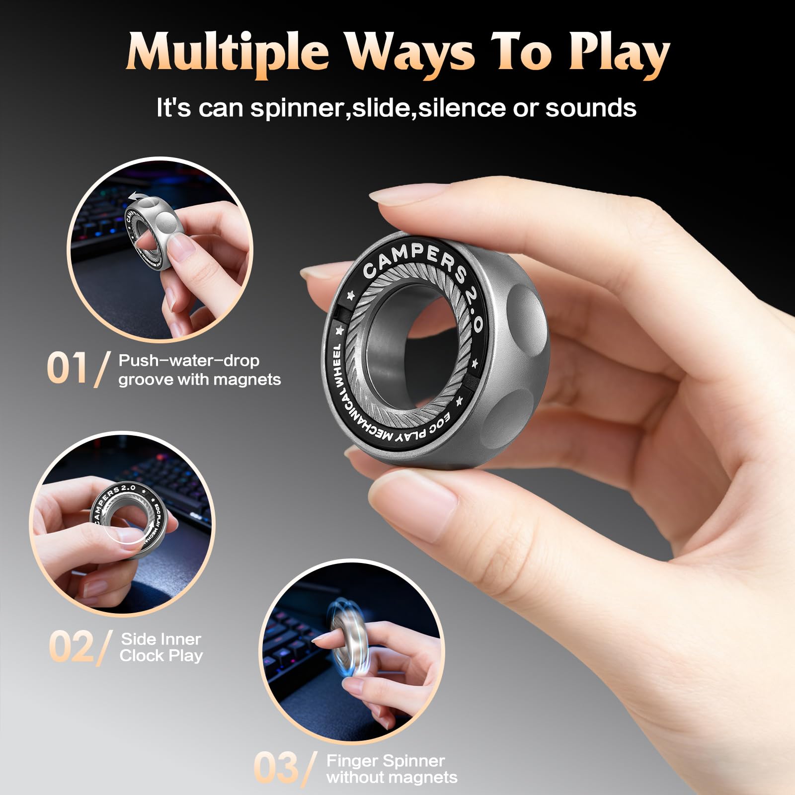 INNÔPLUS Magnetic Rings open magnet slots reveal customizable tactile feedback.