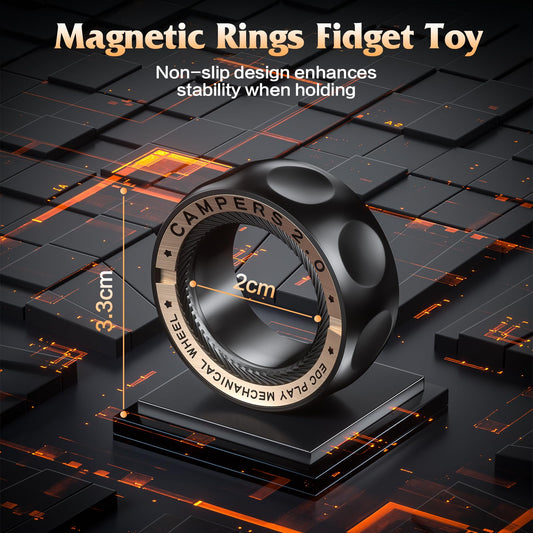 INNÔPLUS Upgrade fidget spinner ring exterior design with two colors for stylish grip.