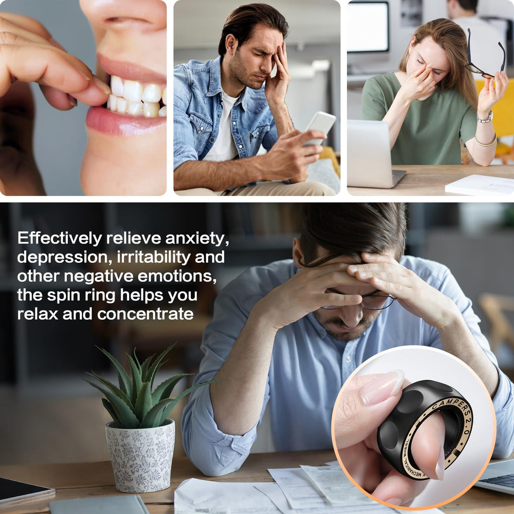 INNÔPLUS Upgrade fidget spinner ring on-the-go stress relief during breaks.