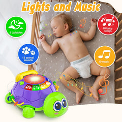 INNOSKY turtle bilingual-learning promotes ABC and 1-10 recognition in English and Spanish.