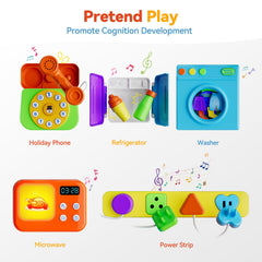 INNOSKY Toddler Busy Board magnetic color maze supports color recognition and focus.