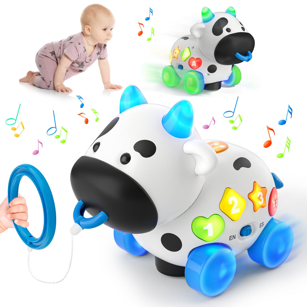 INNOSKY Musical Cow Toy crawls and pulls to inspire movement.