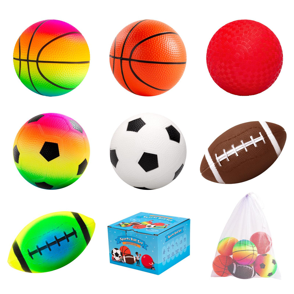 Innotoys 7-pack soft 5in playground balls for versatile home and yard play