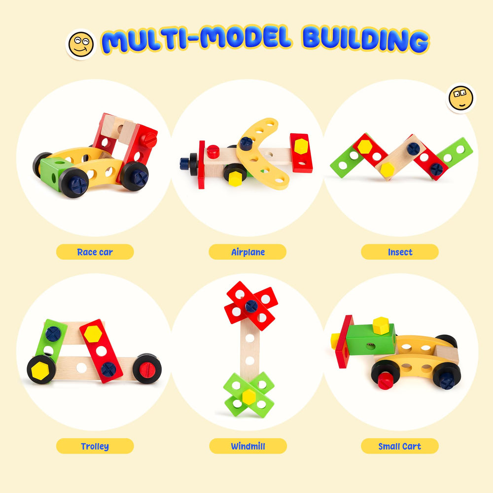 Innotoys model-building encourages spatial thinking with planes and windmills.
