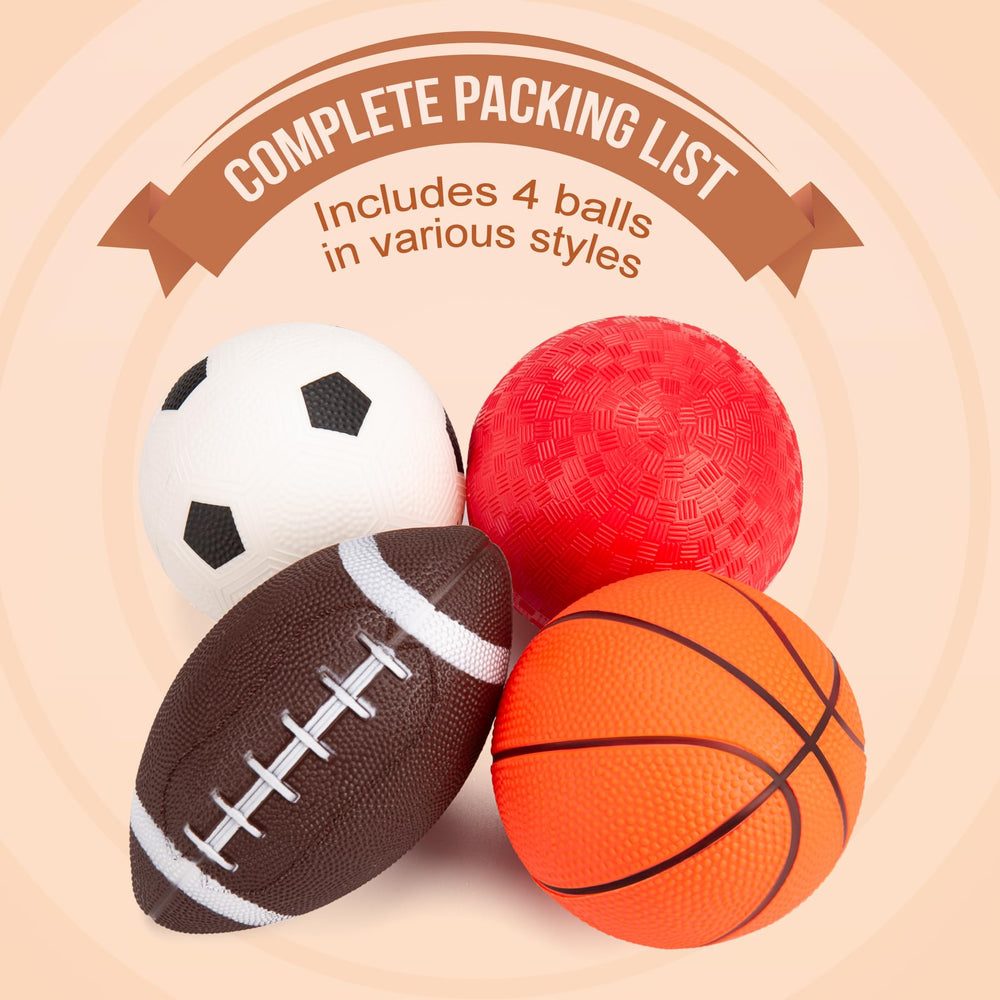 Innotoys 5-inch playground balls pumped easily for quick play sessions.