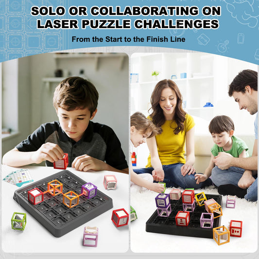 Innovakids Laser Maze Mirrors tiles setup demonstrates reflection-based puzzle play