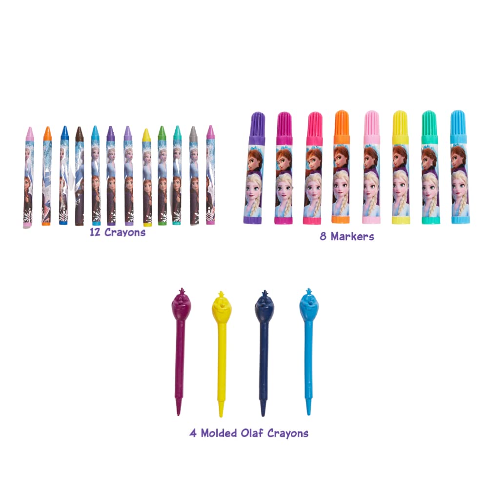 Markers and gel pens provide bold color accents for young artists