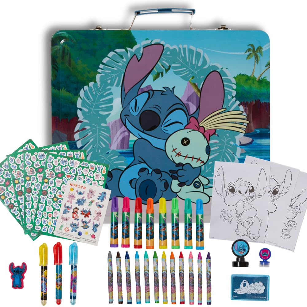 Innovative Designs Disney Lilo Stitch deluxe activity set carrying tin for portable creativity