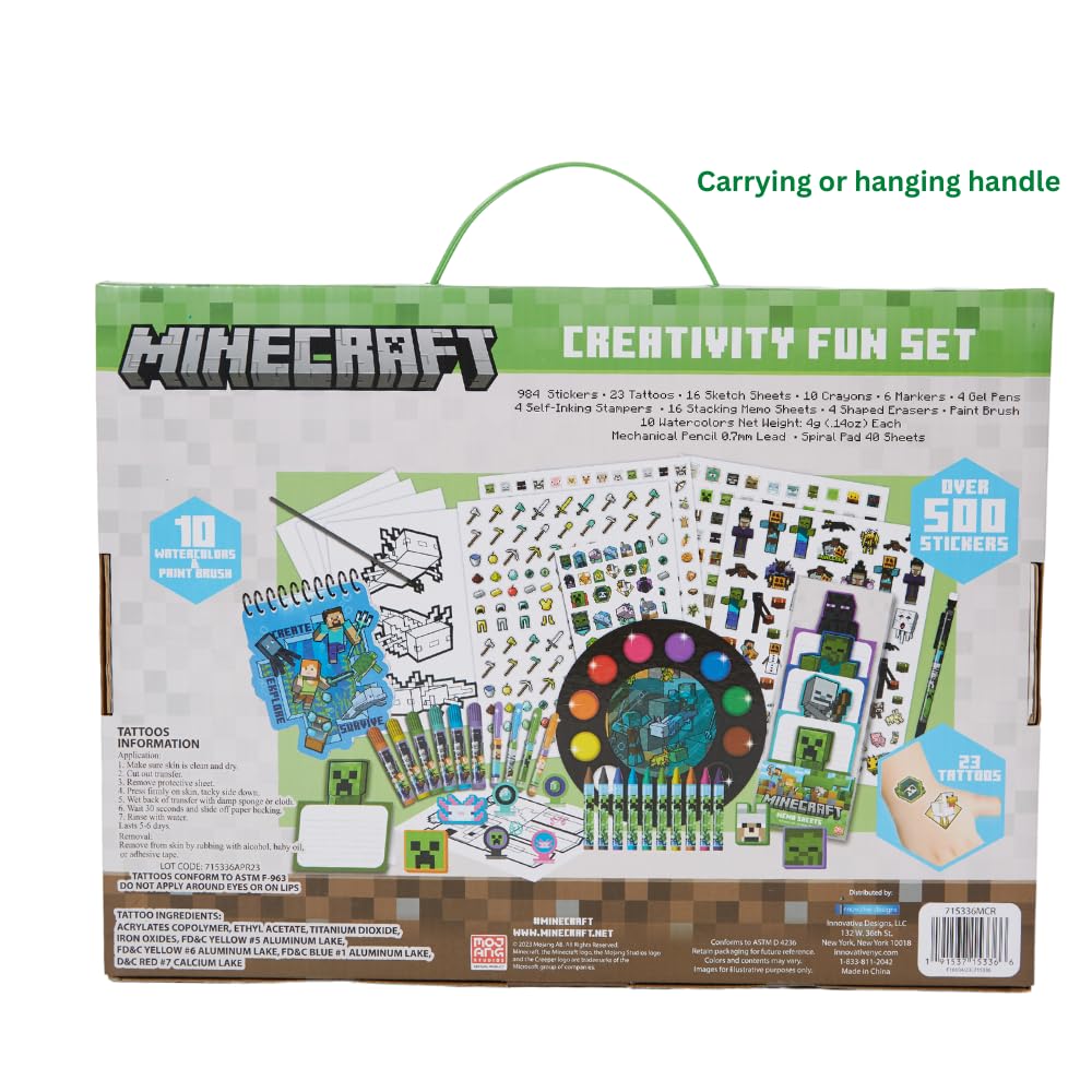 Innovative Designs Minecraft spiral-notepad for quick sketches