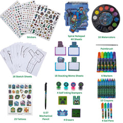 Innovative Designs Minecraft creativity stickers collection for decorating water bottles