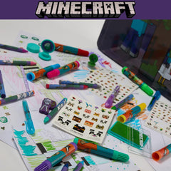 Innovative Designs Minecraft deluxe activity set on-the-go kit for travel-friendly art.