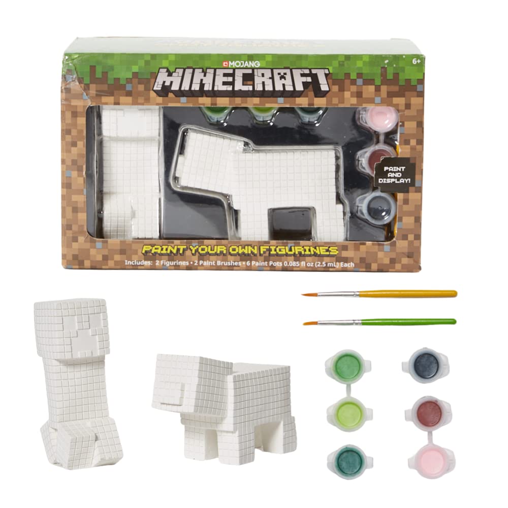 Innovative Designs Minecraft pig figurine kit for creative coloring fun.
