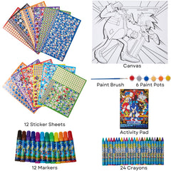 Innovative Designs Sonic canvas set includes paint pods and a brush for vibrant color.