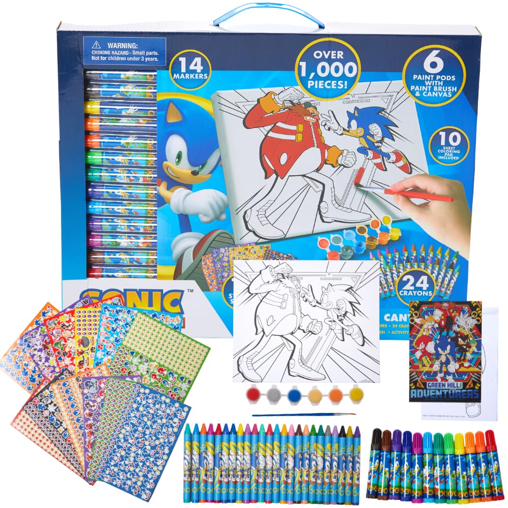 Innovative Designs Sonic canvas set with pre printed canvas for easy painting.