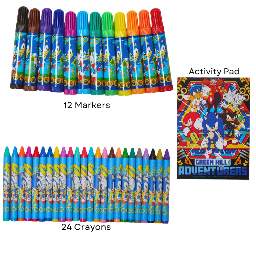 Innovative Designs Sonic canvas set includes 12 sticker sheets for decorating crafts.