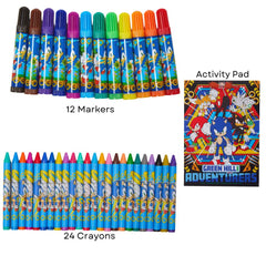 Innovative Designs Sonic canvas set includes 12 sticker sheets for decorating crafts.