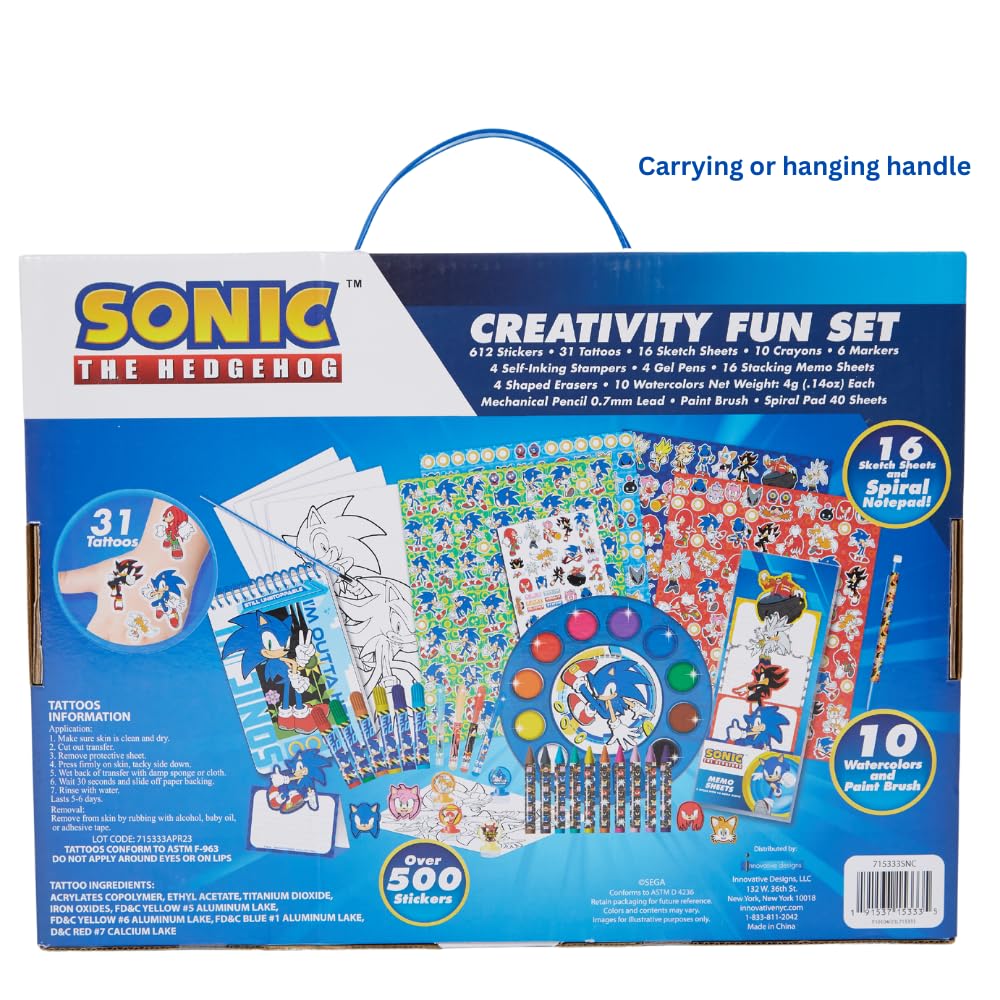 Innovative Designs Sonic gift set ideal for birthdays and holidays