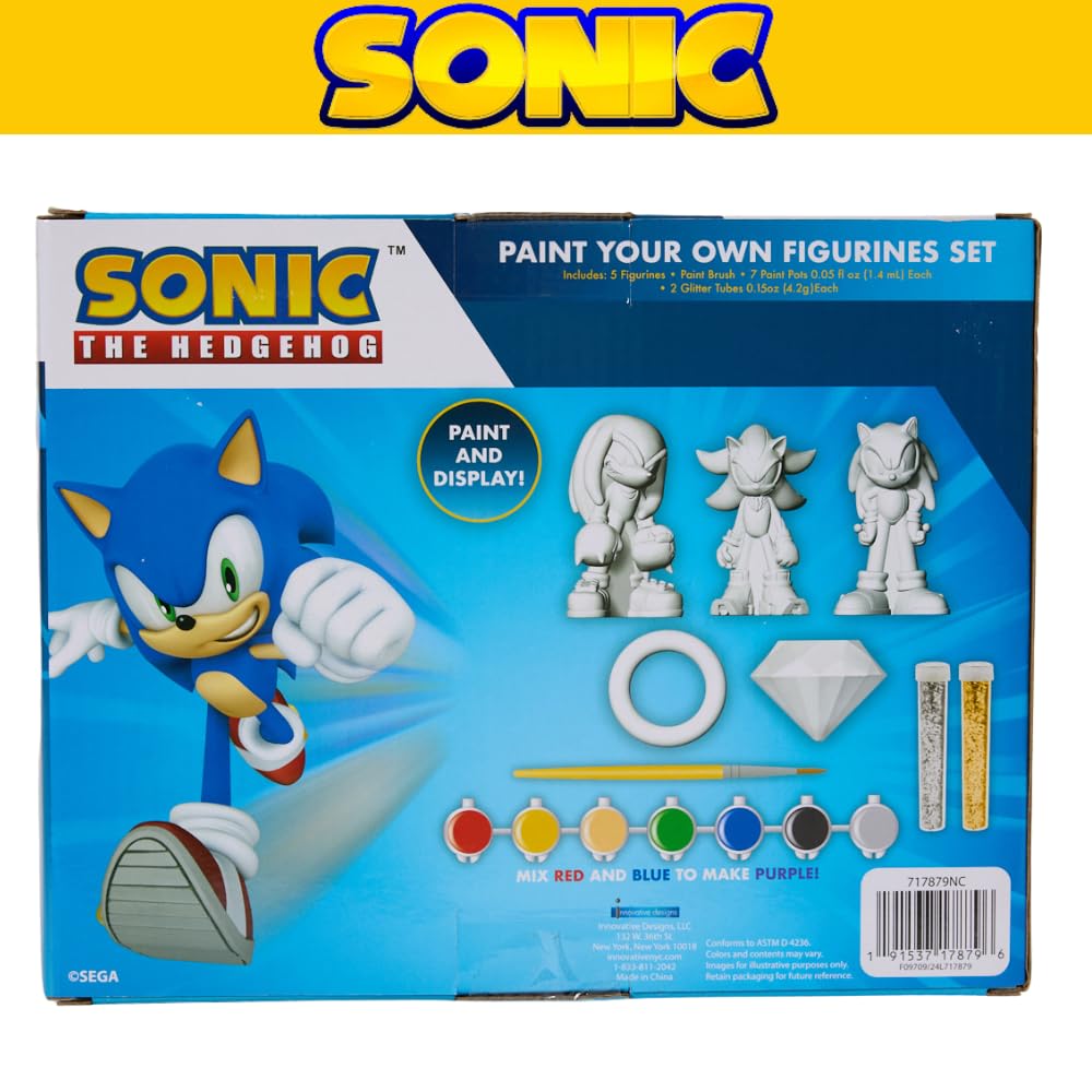 Innovative Designs Glitter tubes included for shiny, decorative finishes on figures.