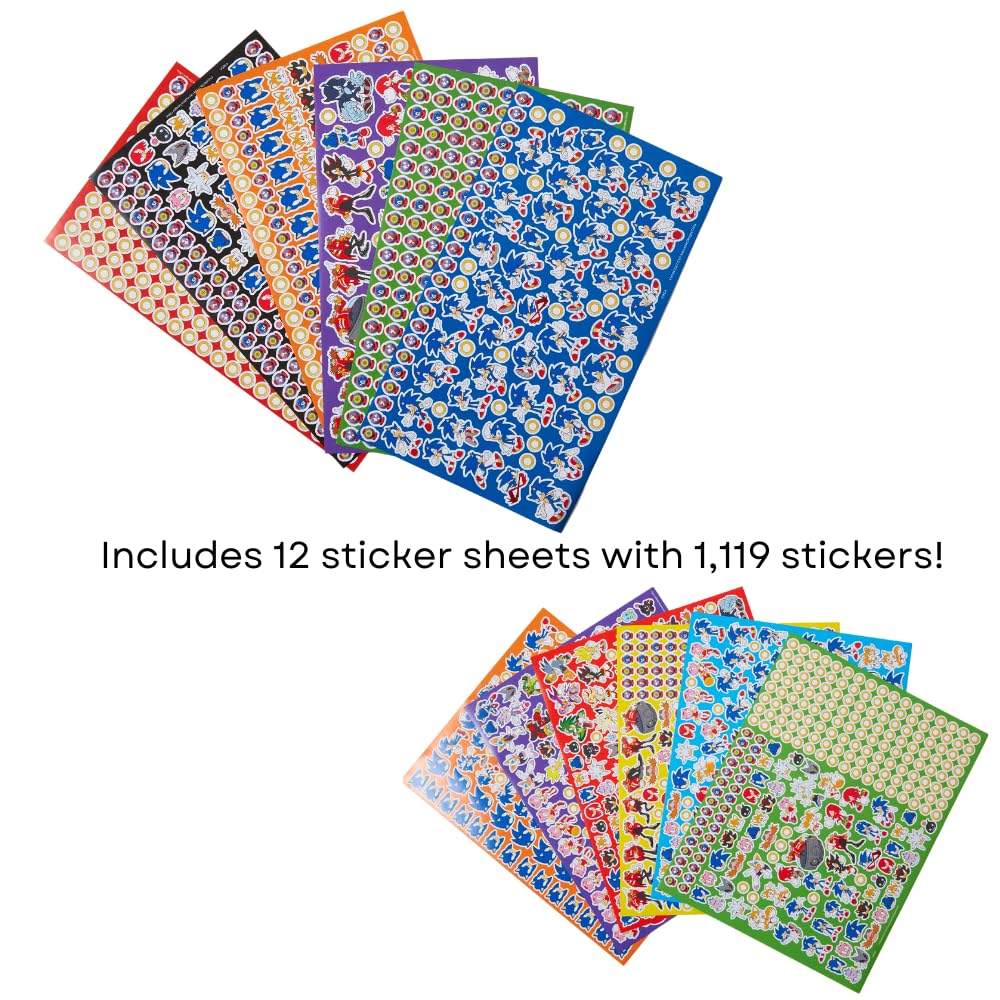 Innovative Designs Sonic stickers 1849 offer versatile decorating for notebooks and crafts.