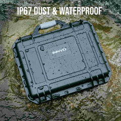 INNVO case side view highlights rugged edges and portability.