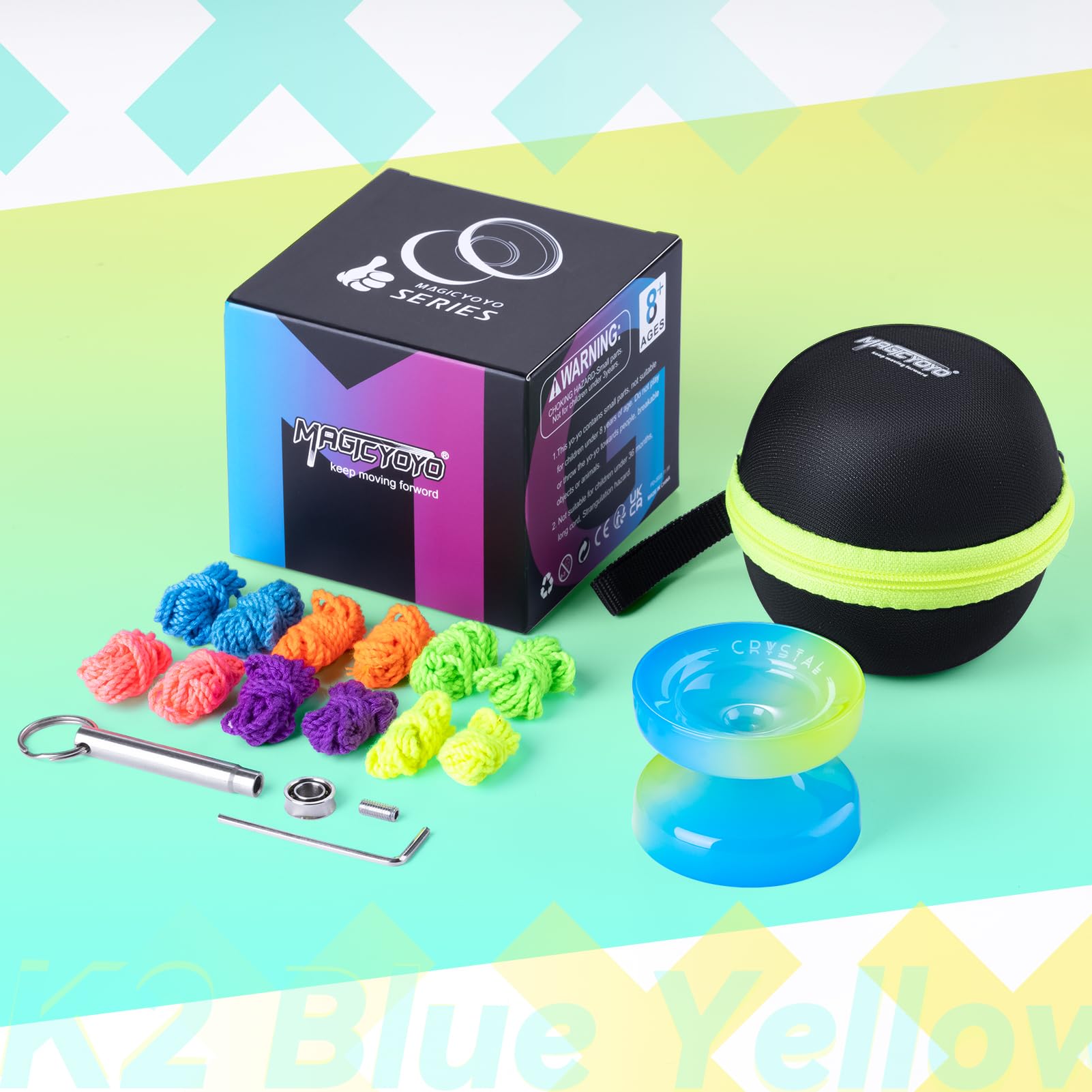 INOVASHON Yoyo K2 Crystal color gradient close-up capturing vibrant appearance