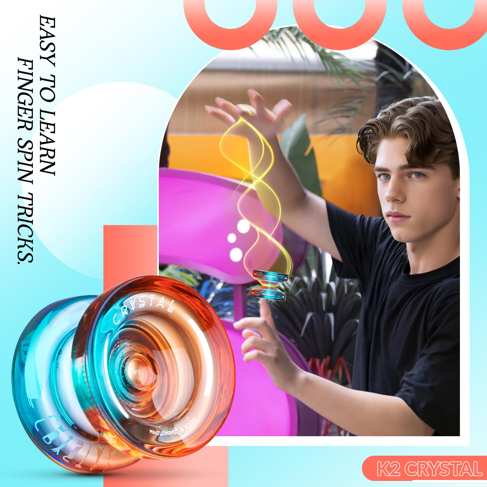 INOVASHON Yoyo K2 Crystal durable PC plastic provides lasting play sessions.