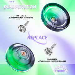 INOVASHON Yoyo K2 Crystal unresponsive bearing detail for advanced tricks