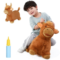 INPANY Bouncy Bull Hopper plush cover shows soft material for gentle toddler play.