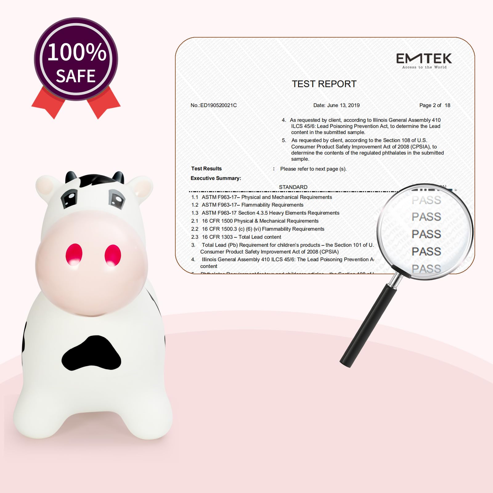 INPANY Bouncy Cow gift box presentation enhances gifting appeal.