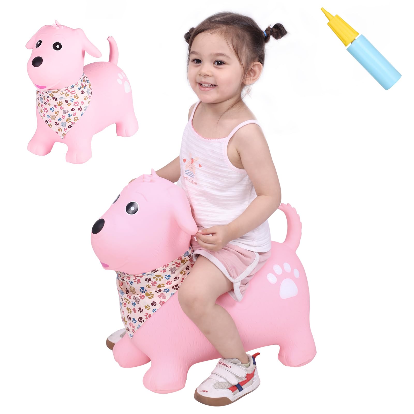 INPANY bouncy dog hopper front view promotes active play for toddlers