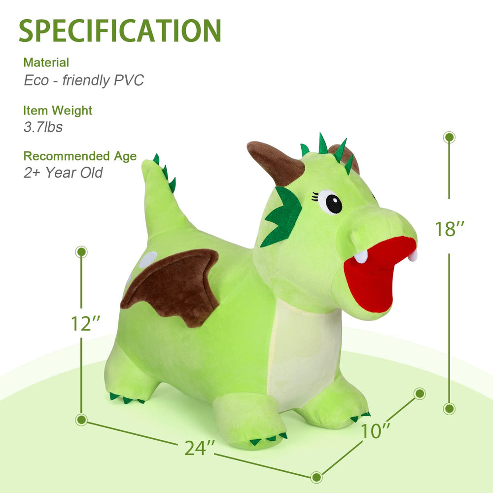 INPANY Bouncy Dragon Hopper during inflation demonstrates quick setup and durable construction
