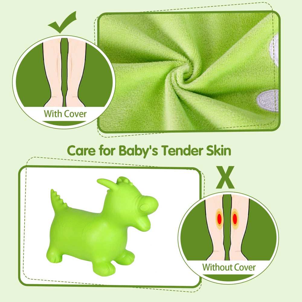 INPANY Bouncy Dragon Hopper plush cover detail emphasizes soft inviting textures