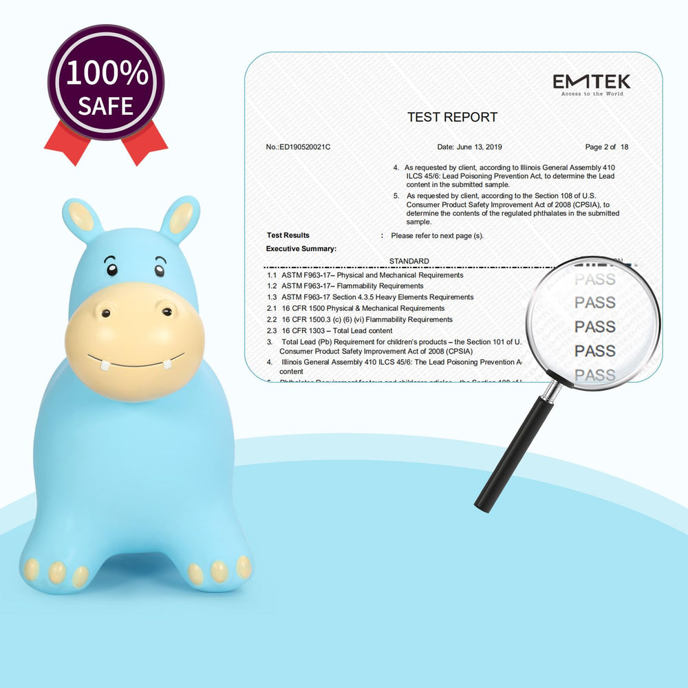 INPANY hippo hopper inflates easily with pump, quick setup
