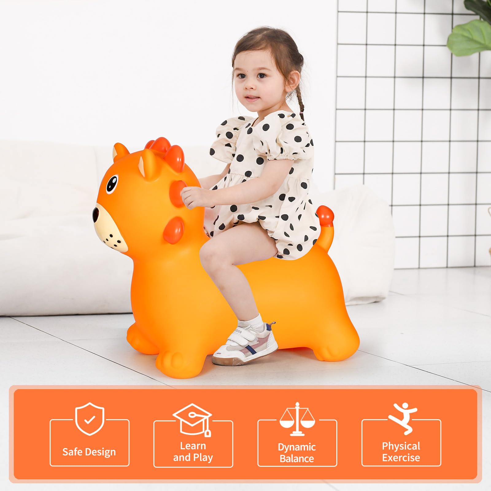 INPANY Bouncy Horse indoor play setup for toddlers