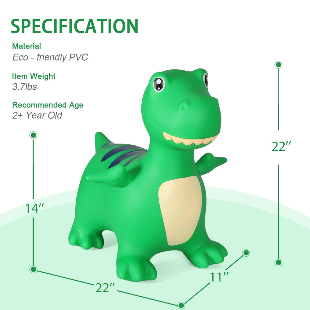INPANY Bouncy Horse inflation process illustration showing easy setup