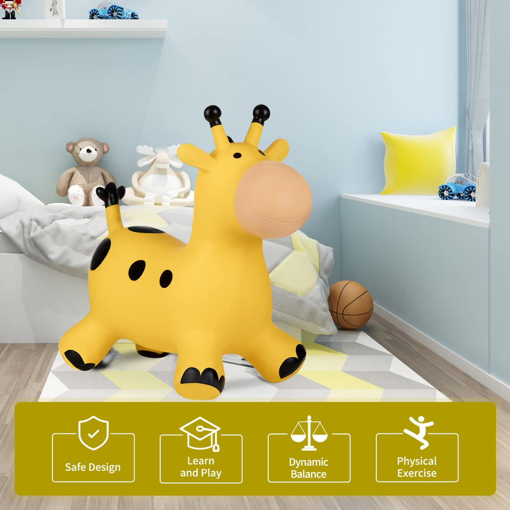 INPANY bouncy horse kid playing indoor encourages imaginative play.