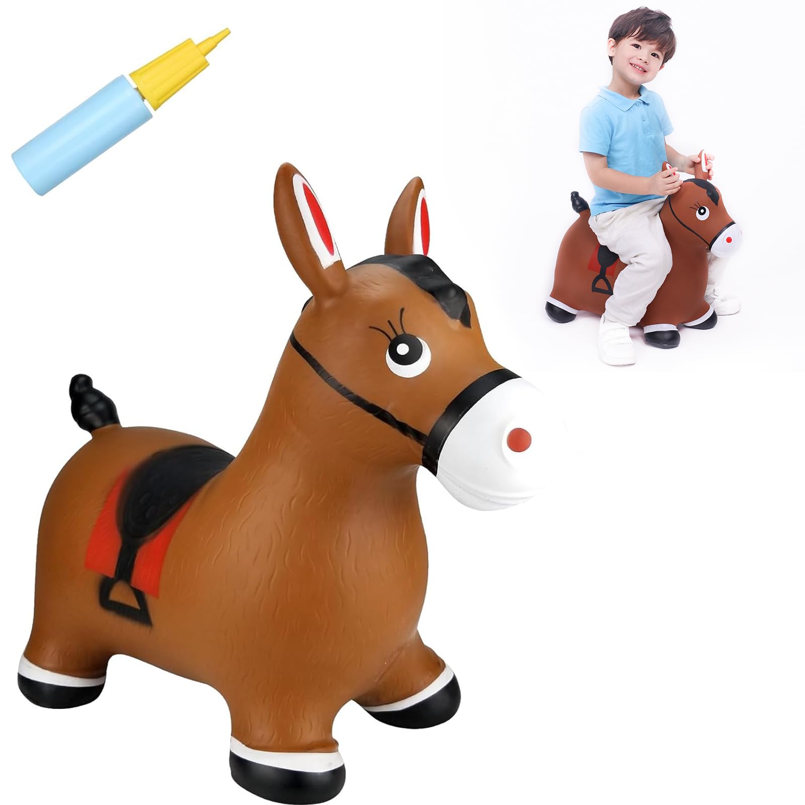 INPANY bouncy horse toy front view for active toddler play