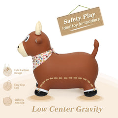 INPANY cow hopper in use indoors, safe indoor active play