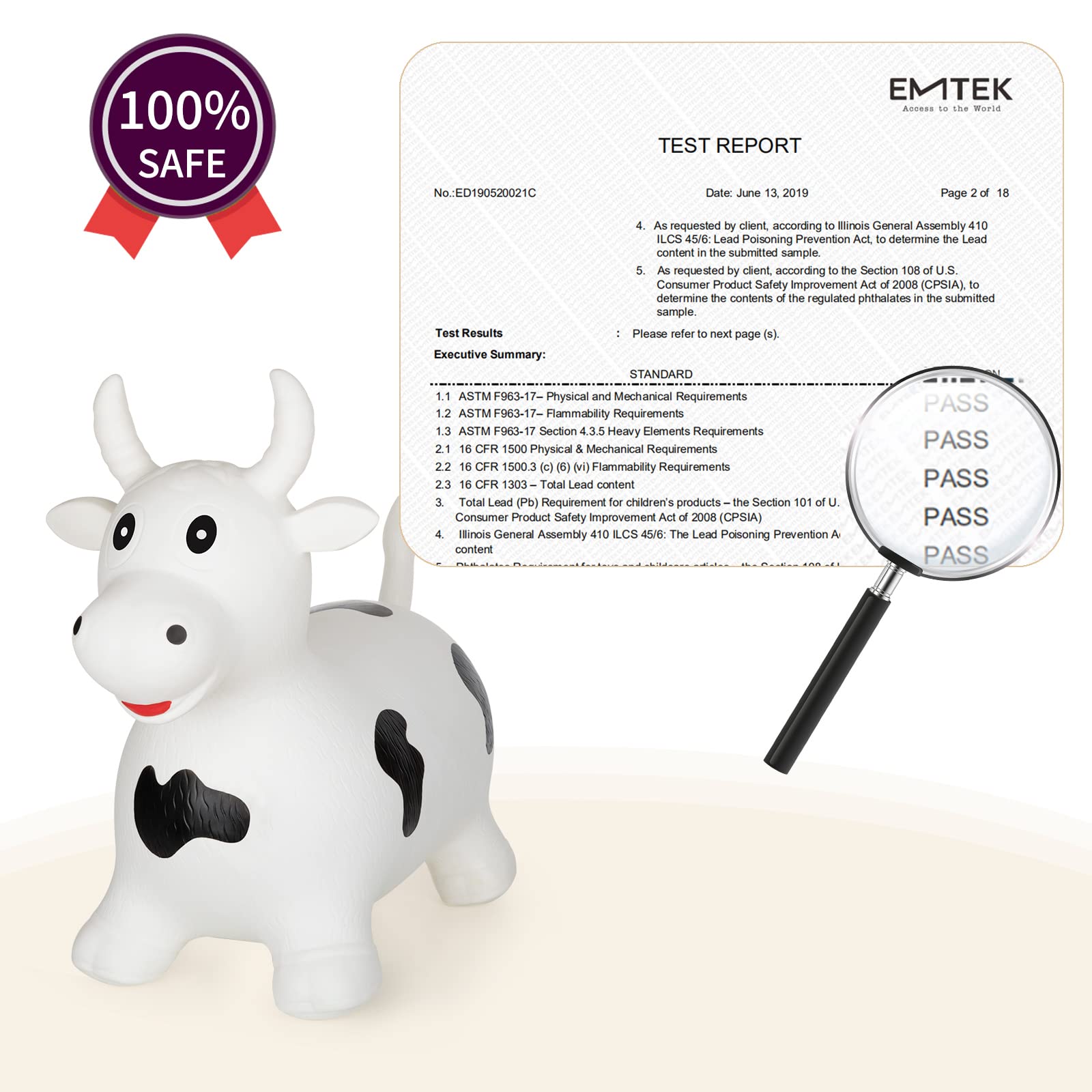 INPANY cow hopper indoors outdoors use demonstrates versatile play environments.