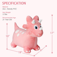 INPANY dinosaur hopper plush cover supports safe toddler play sessions.