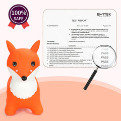 INPANY Indoor-outdoor fox hopper suitable for classrooms, playrooms, or backyards.