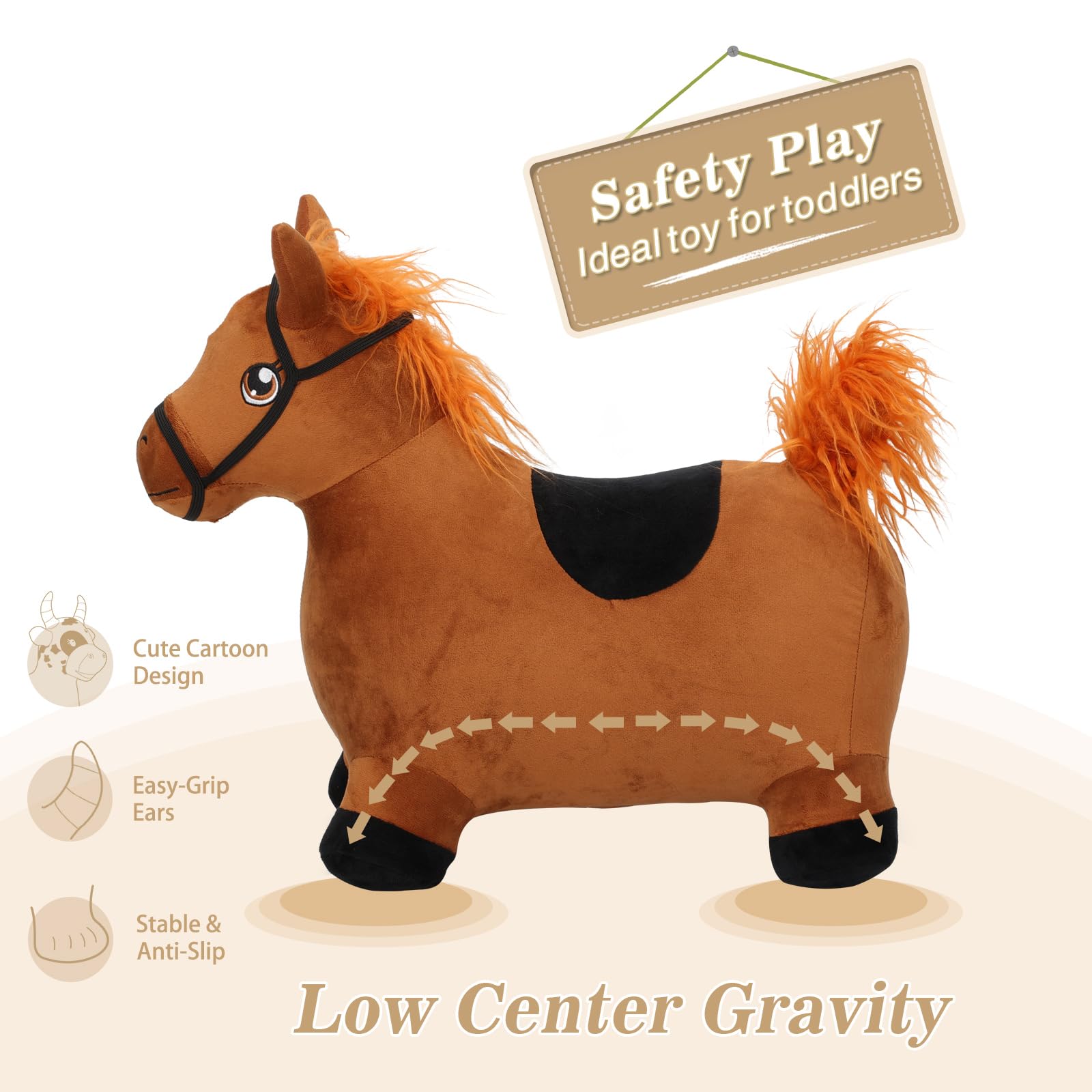 INPANY indoor-outdoor play horse for versatile fun at home or parties