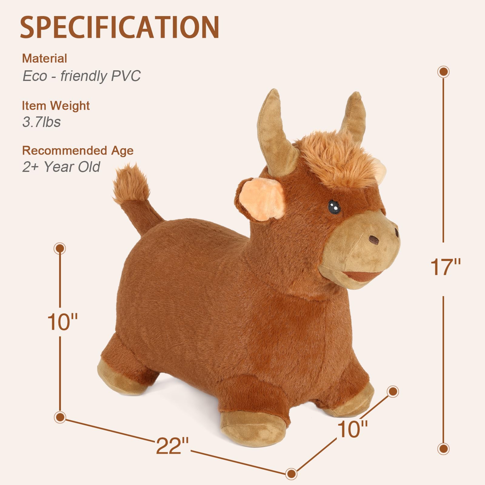 INPANY Inflatable ride-on toy suitable for indoor and outdoor fun for toddlers.