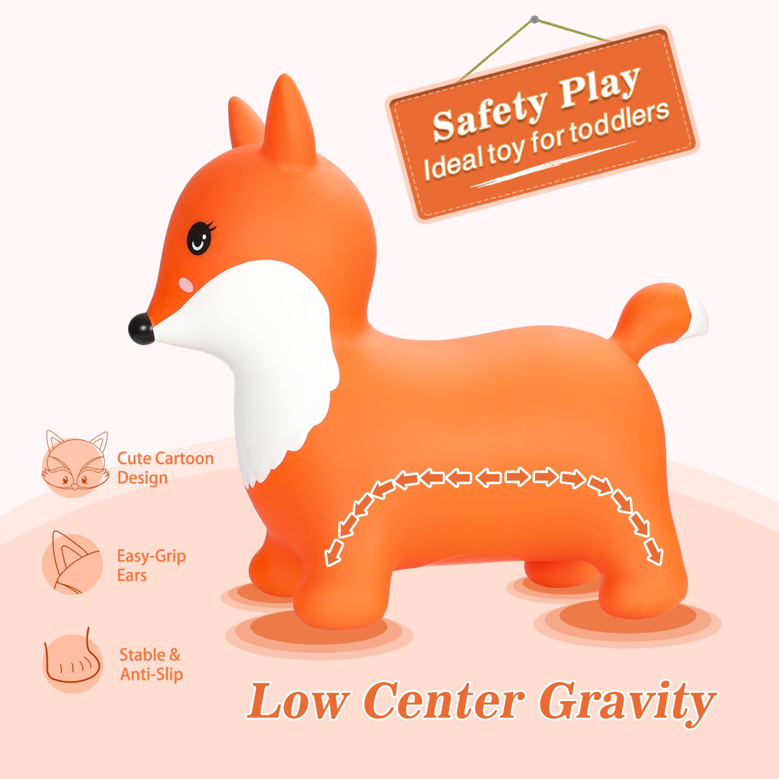 INPANY Inflatable zoo animal bouncer fox supports safe, durable play sessions.