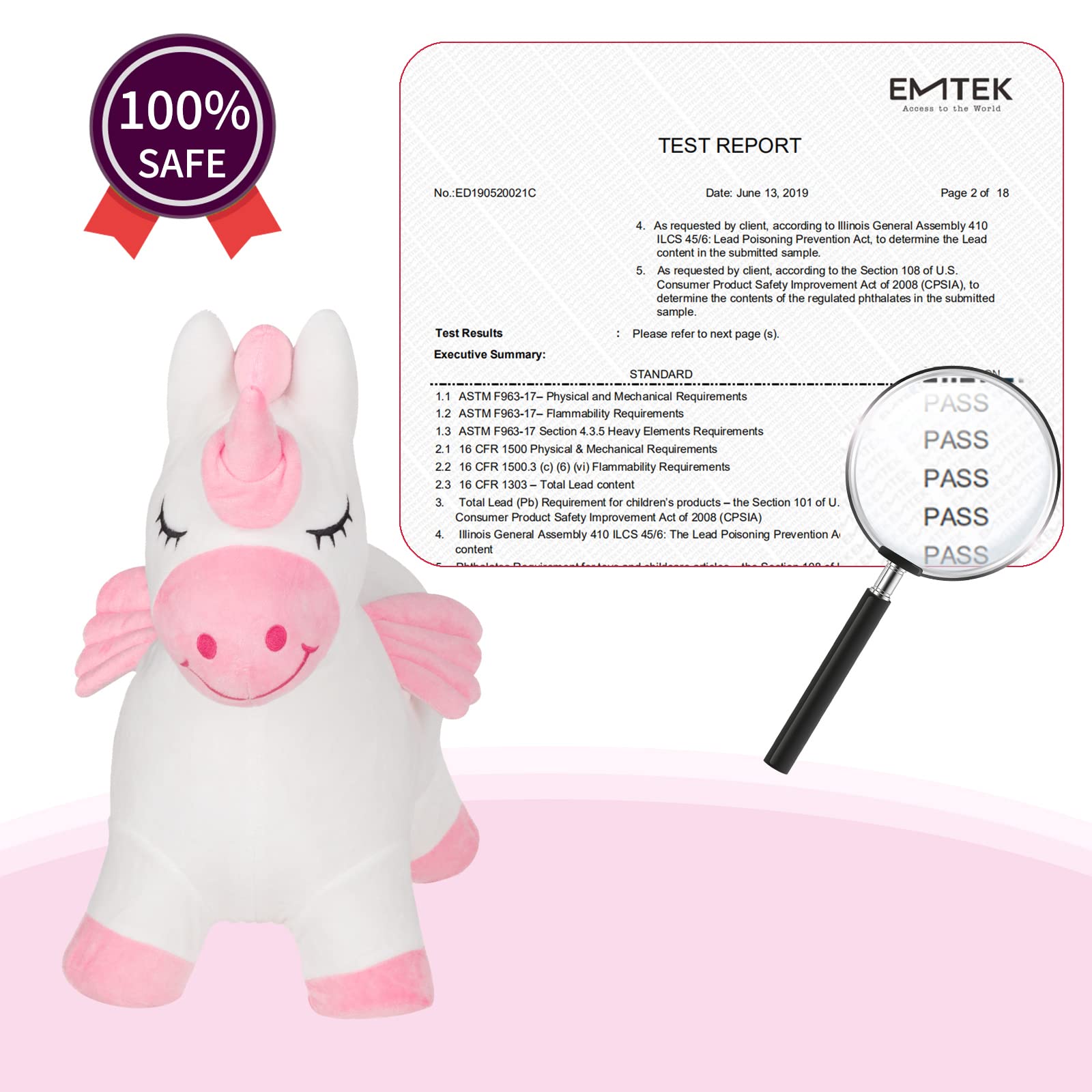 INPANY Unicorn Bouncy Horse child playing, promoting active balance and coordination.