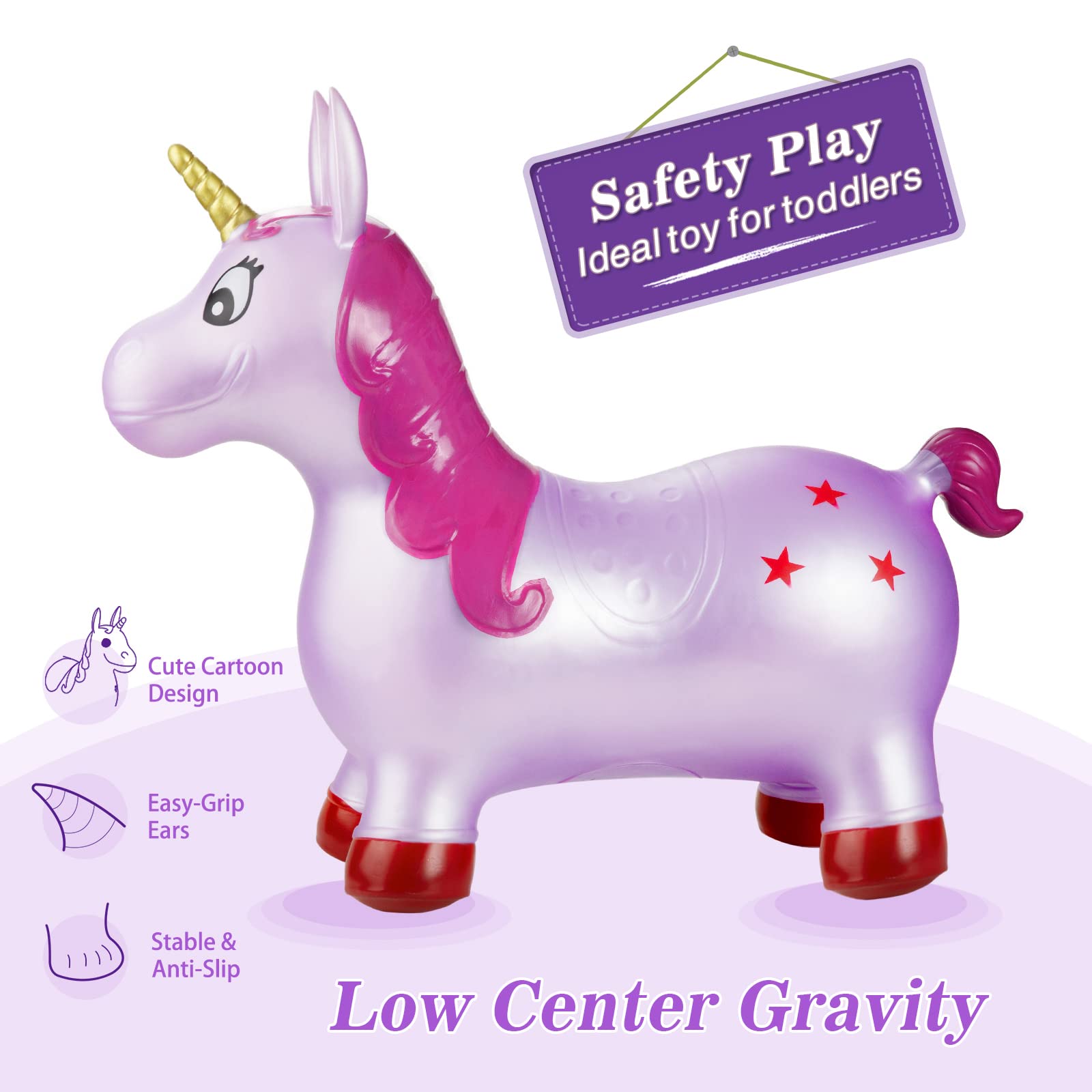 INPANY Unicorn Hopper inflation process with air pump and stopper